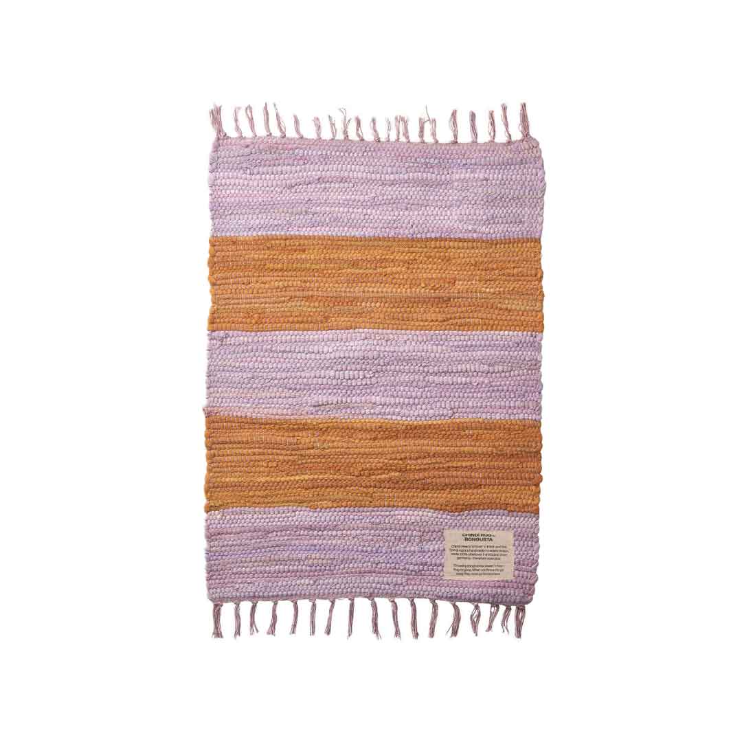 joyne.com | Handgewebter Teppich CHINDI | Lila mit gold von Bongusta