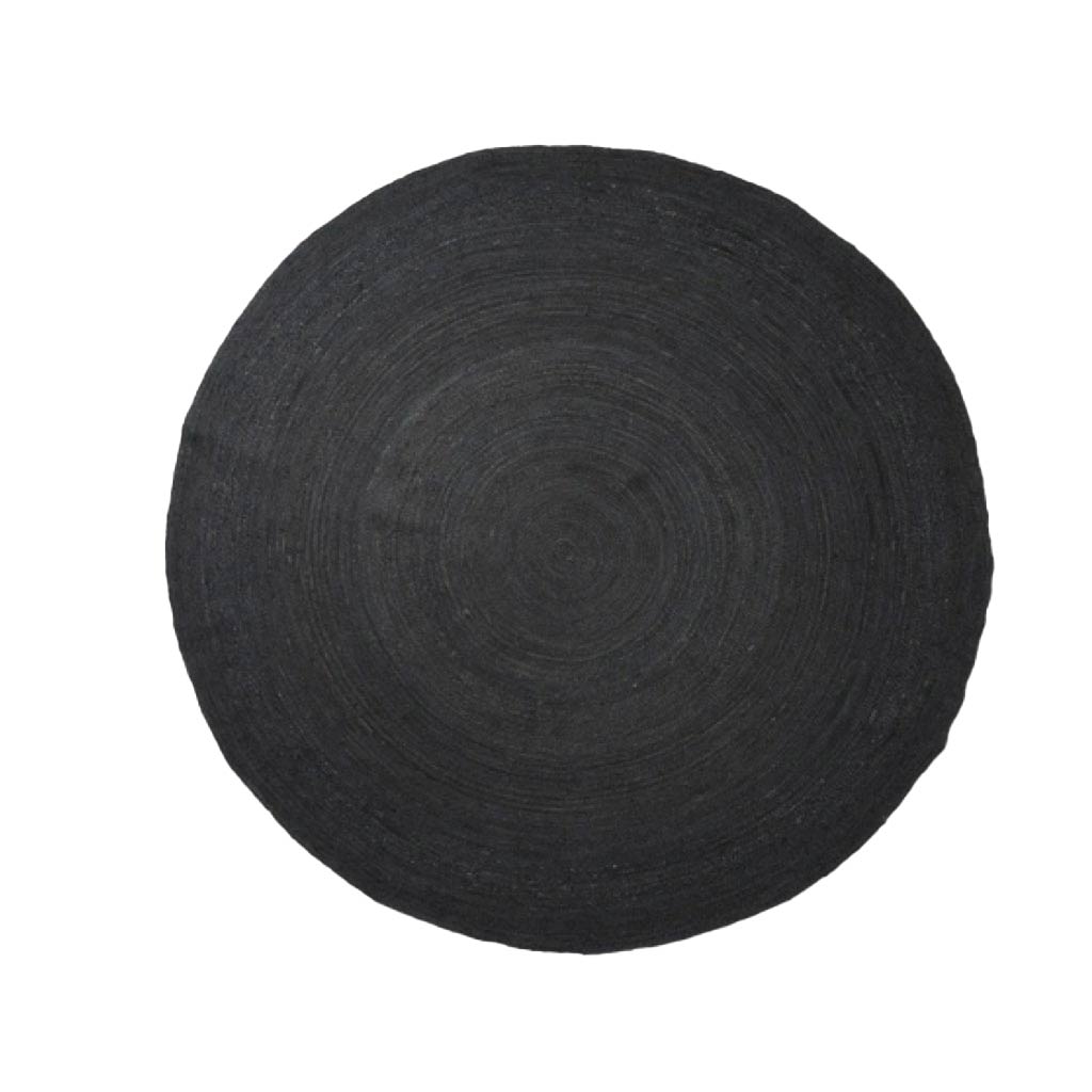 joyne.com | Teppich Jute rund Ø 120 cm | schwarz von Ferm Living