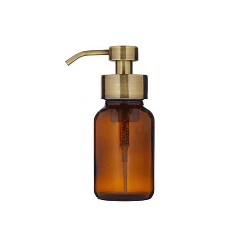 Seifenspender Glas mit Edelstahl Pumpe schäumend 250 ml | Gold