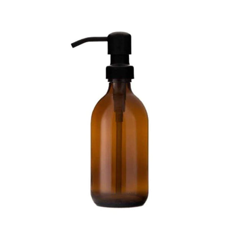 Seifenspender Glas mit Edelstahl Pumpe 500 ml | schwarz