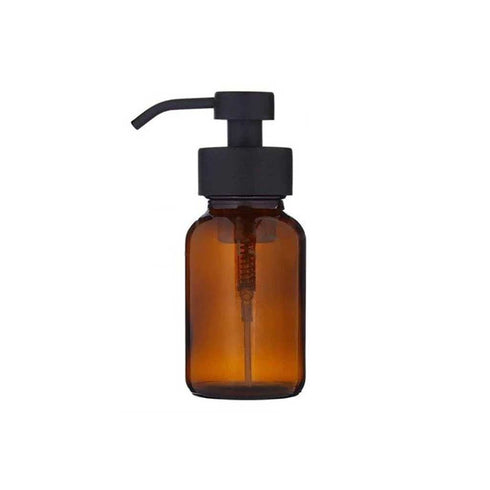 Seifenspender Glas mit Edelstahl Pumpe schäumend 250 ml | schwarz