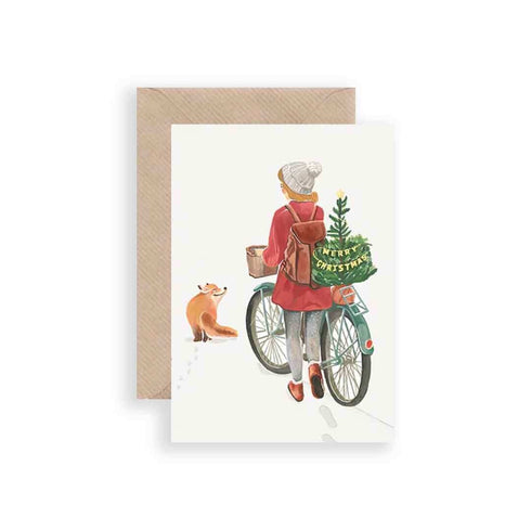 Karte Christmas Bicycle