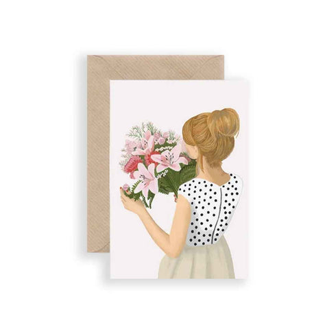 Karte Flowers and Dots