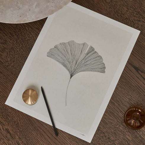 Gerahmter Kunstdruck Gingko Leaf | 2 Grössen