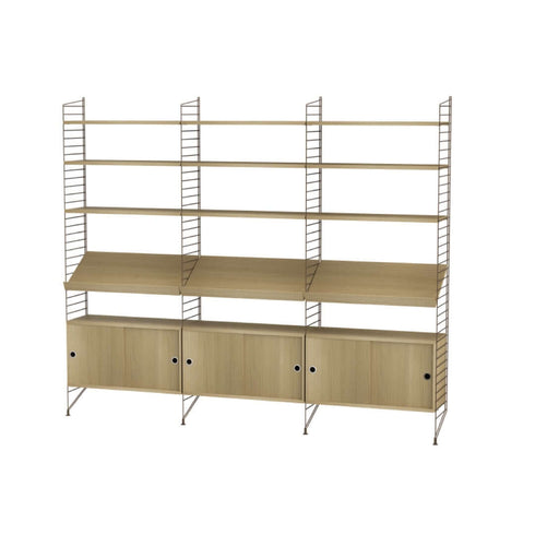 STRING Wohnzimmer | Regal mit Schränken