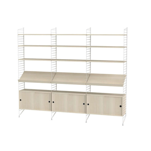 STRING Wohnzimmer | Regal mit Schränken