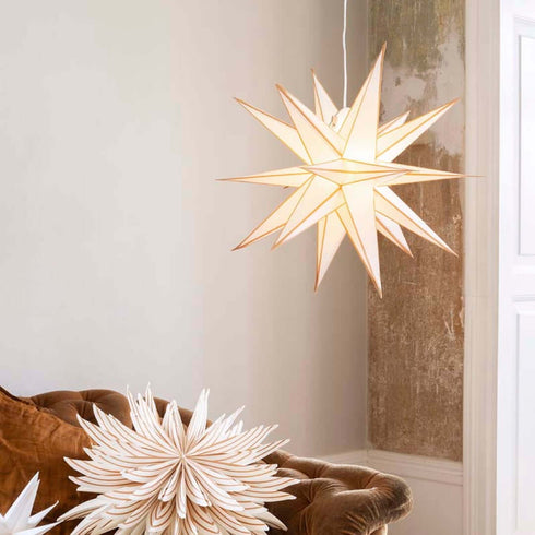 Papierstern SPUTNIK Ø60cm | weiss, gold