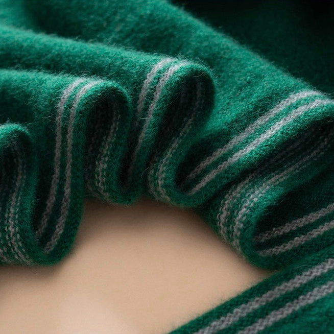 Écharpe Sophie 100 % cachemire | vert/gris