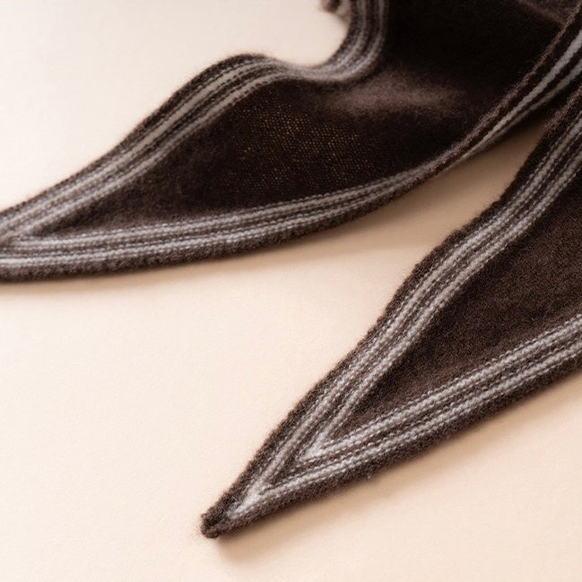 Sophie Scarf 100% Cashmere | brown/white