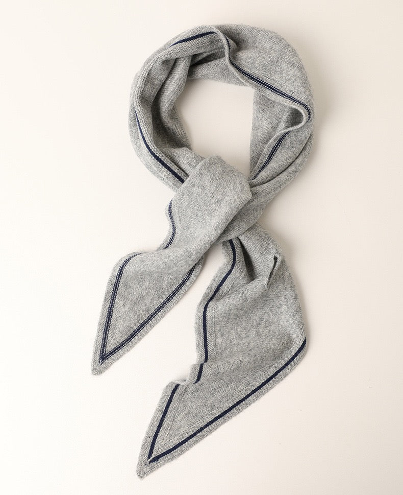Sophie Scarf Cashmere | grey/navy