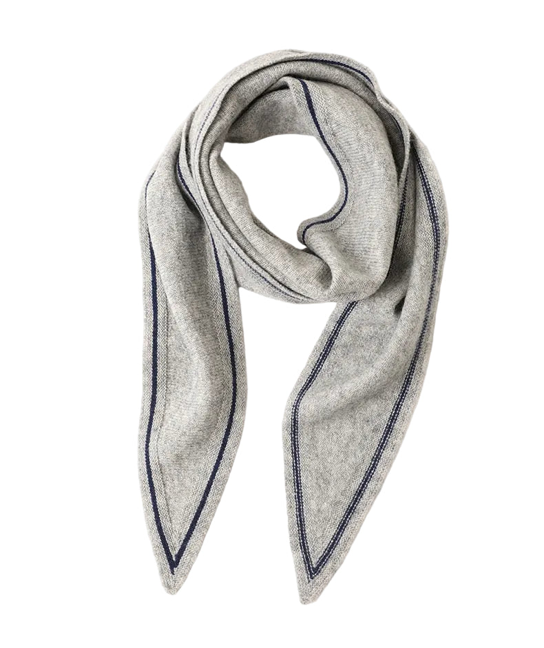 Sophie Scarf Cashmere | grey/navy