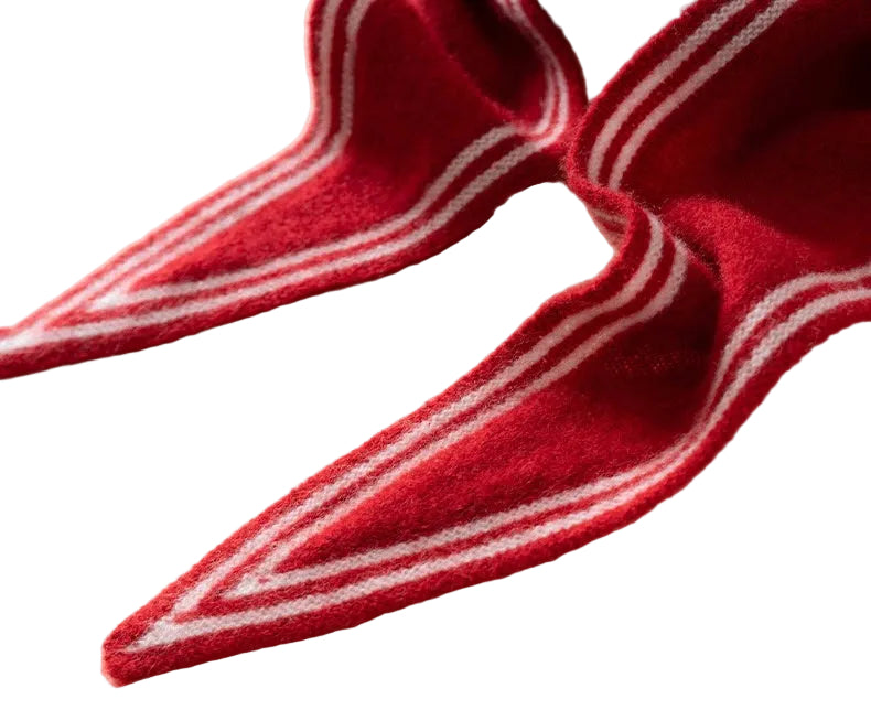 Sophie Scarf 100% Cashmere | red/white