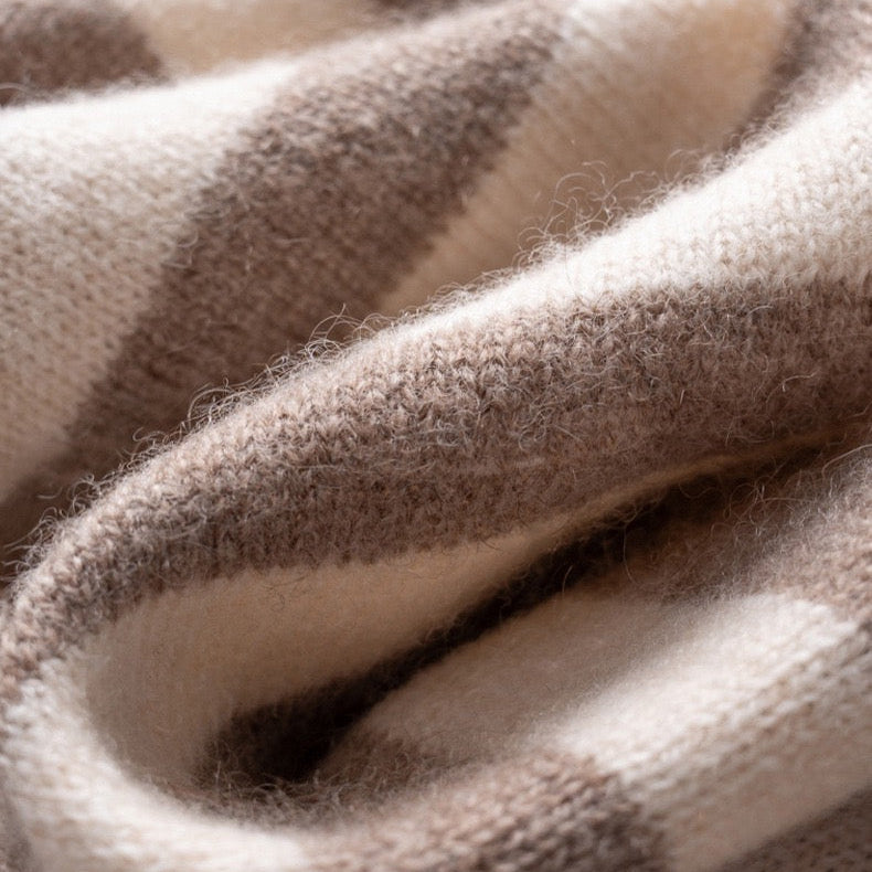 Sophie Scarf Stripes Cashmere | ecru/beige