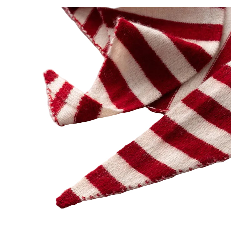Sophie Scarf Stripes Cashmere | red/white