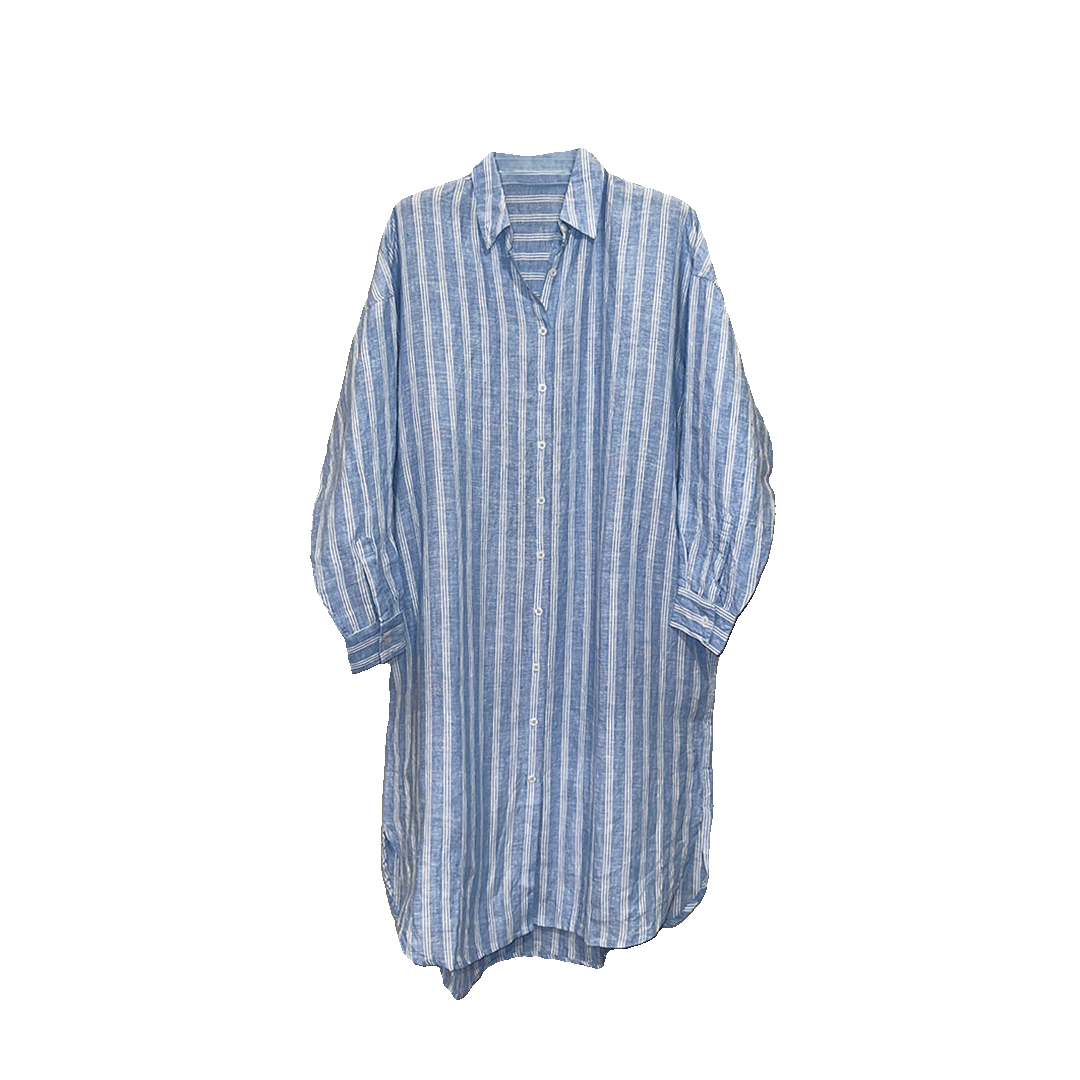 Tunika Langarm | light blue & white stripes