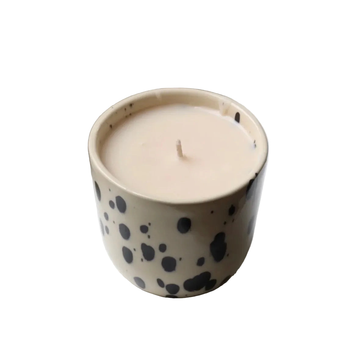 Scented candle in cappuccino cup | wood