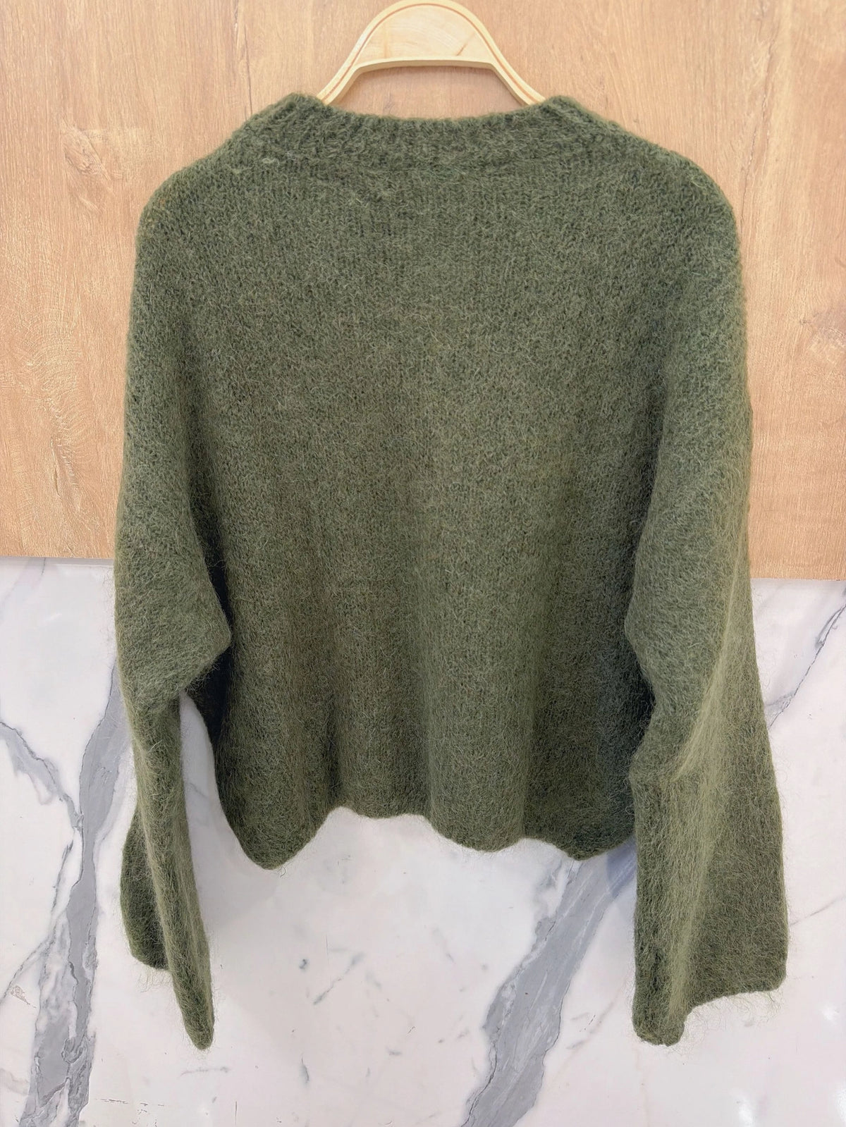 Pullover aus Mohair | khaki