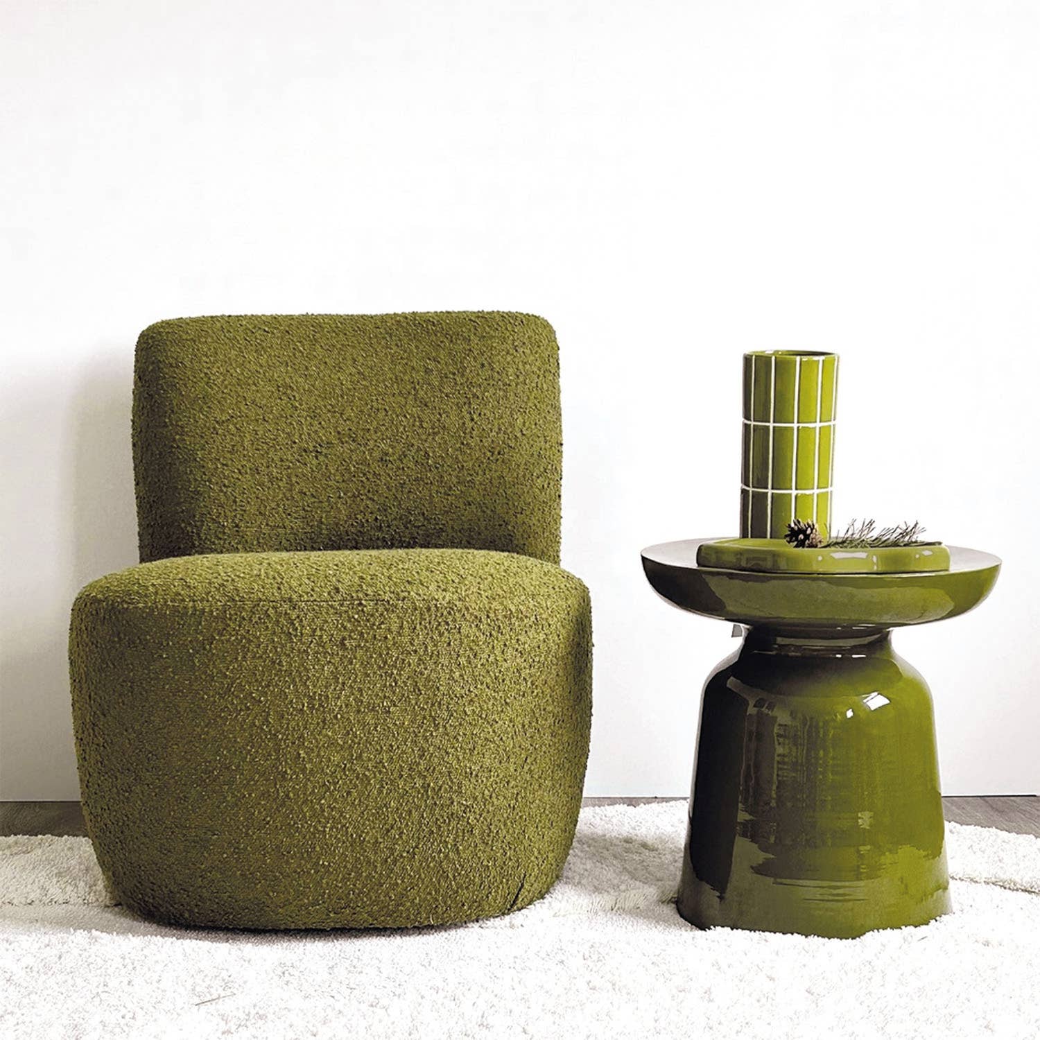 Tile vase | khaki