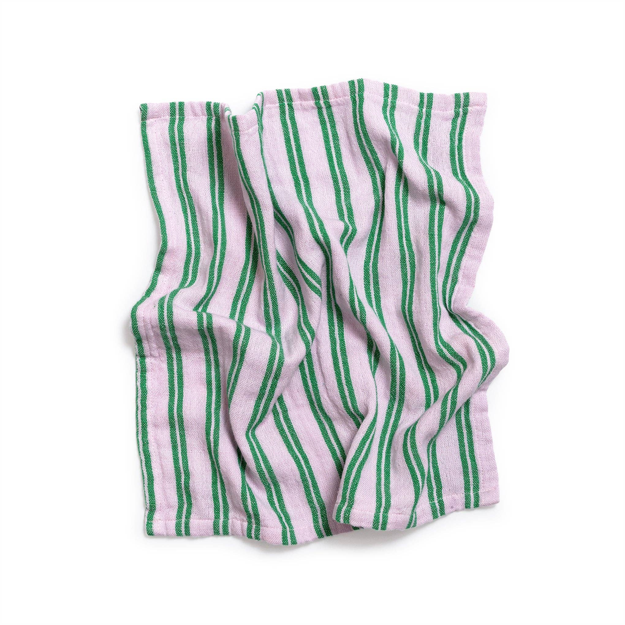 Serviettes en coton lot de 2 | rayures lilas