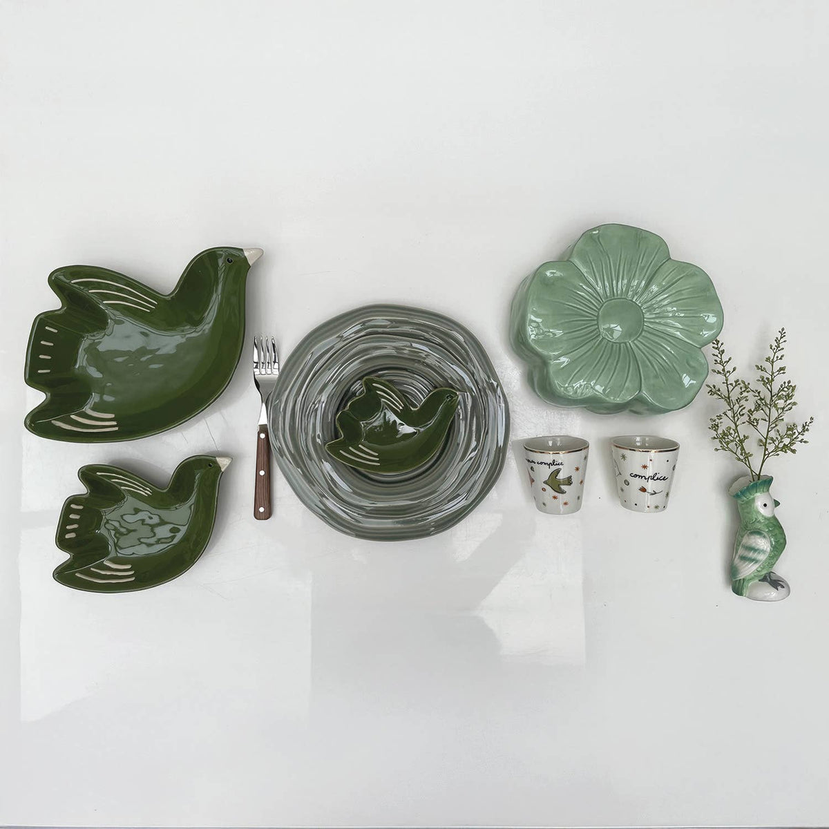 Bird Schale | dark green