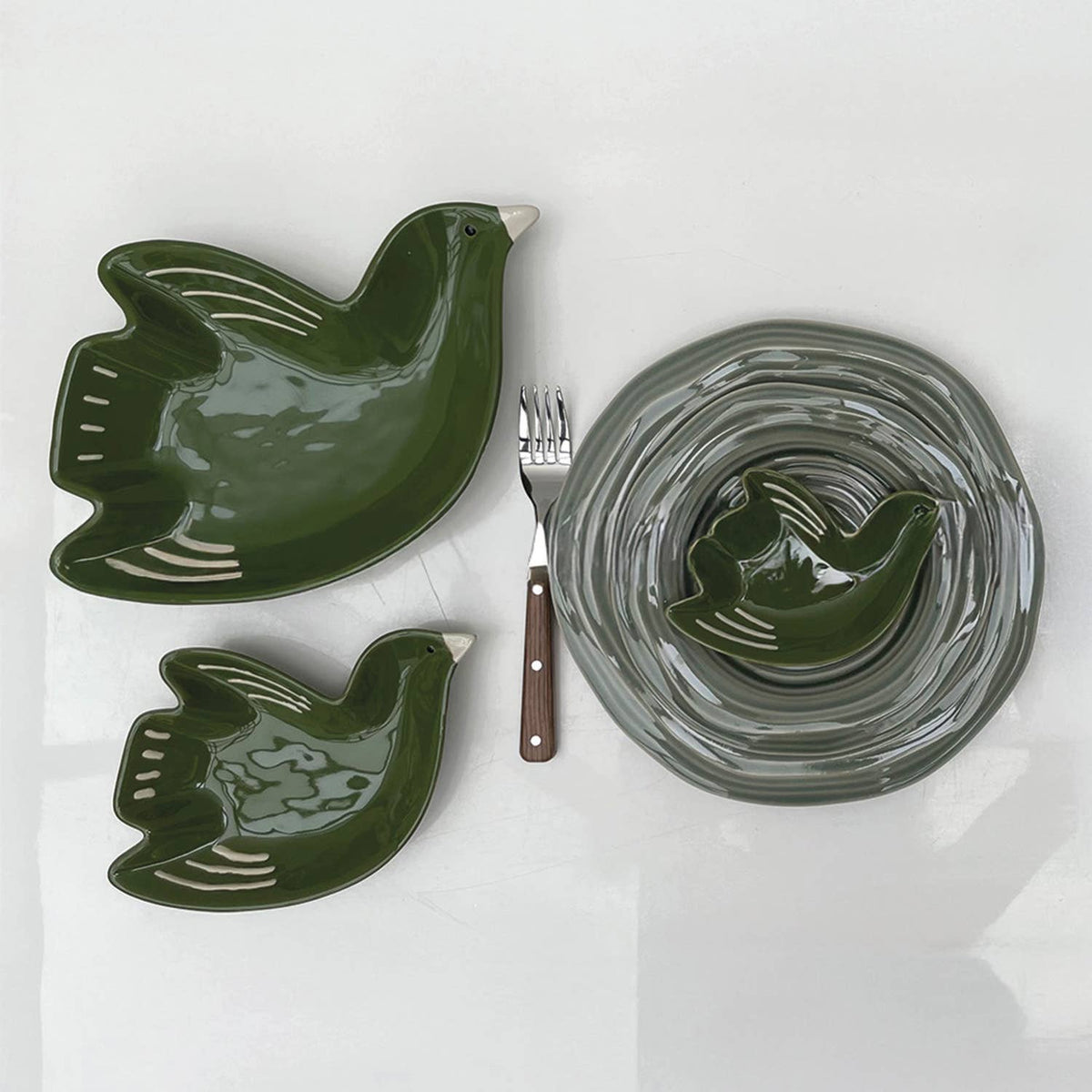 Bird Schale | dark green
