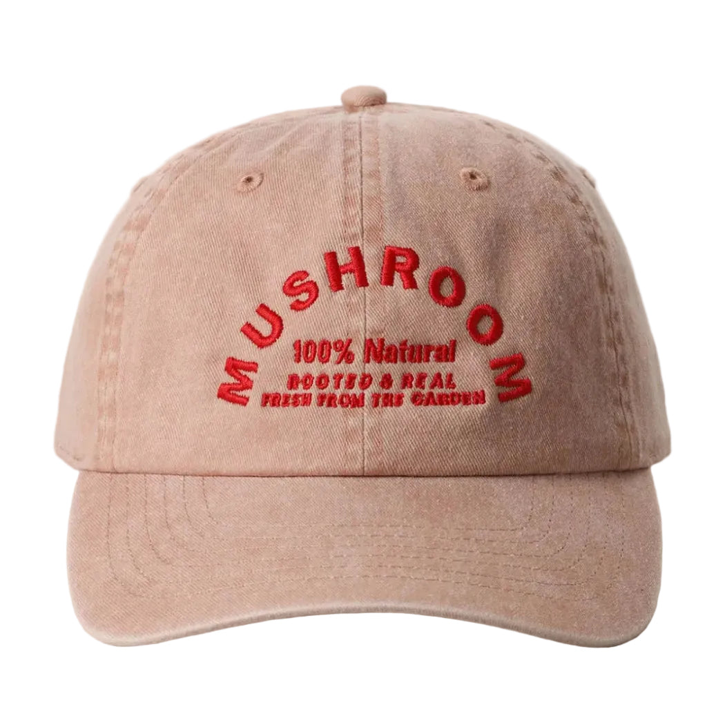 MUSHROOM Embroidered Cotton Baseball Cap
