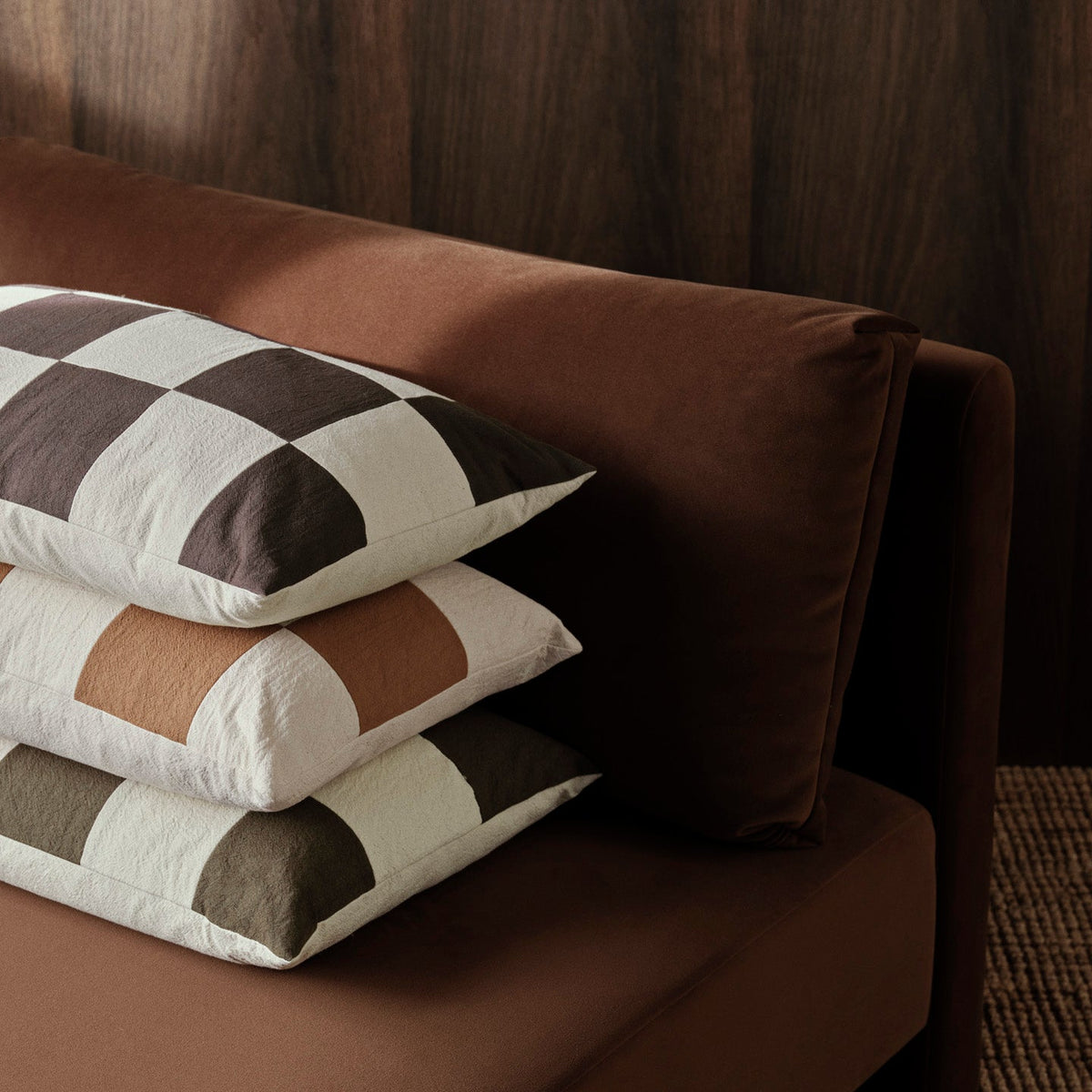 Kissen Patchwork | dark olive