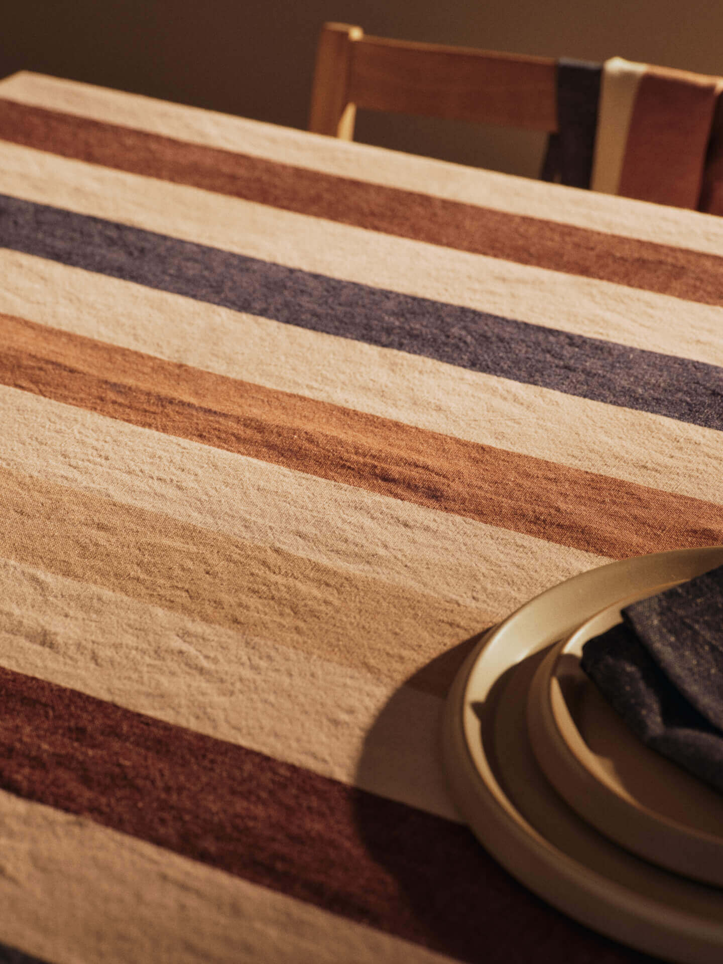 Nappe Hale | cachemire, moka, bleu indigo