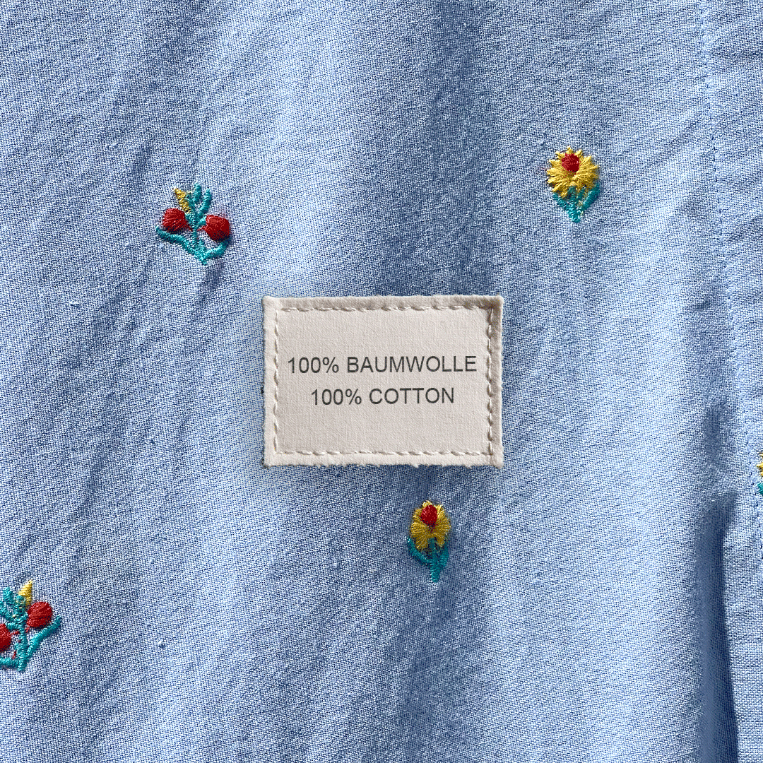 Tunic short sleeve | blue & flower