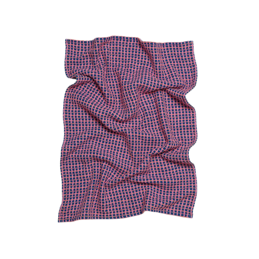 Set of 2 Dish Towels Waffle | blue cobalt
