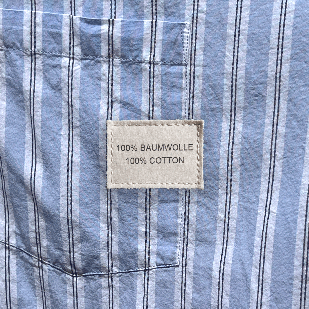 Tunika Kurzarm | stripes hellblau, weiss, anthrazit