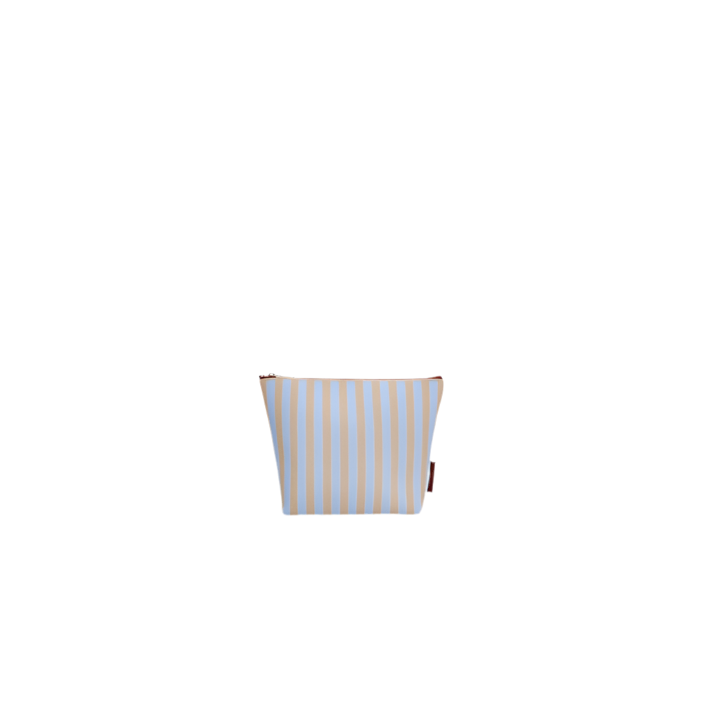 Cosmetic Bag Knitted Stripes | marzipan + sky
