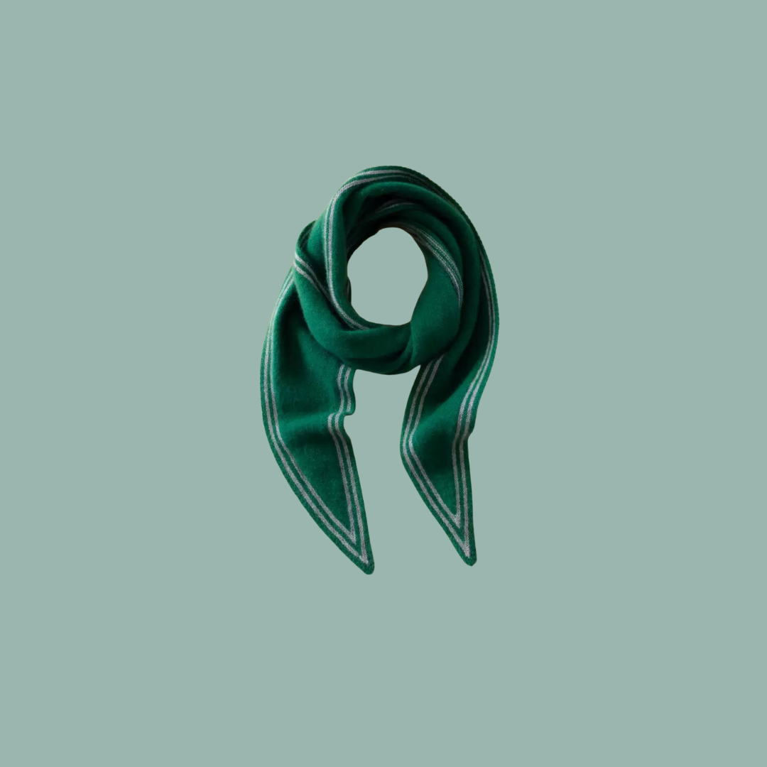 Écharpe Sophie 100 % cachemire | vert/gris
