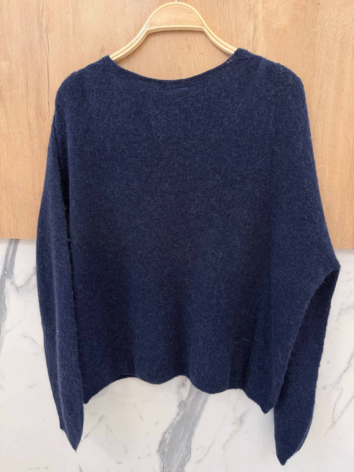 Pull en laine d'alpaga | bleu marine