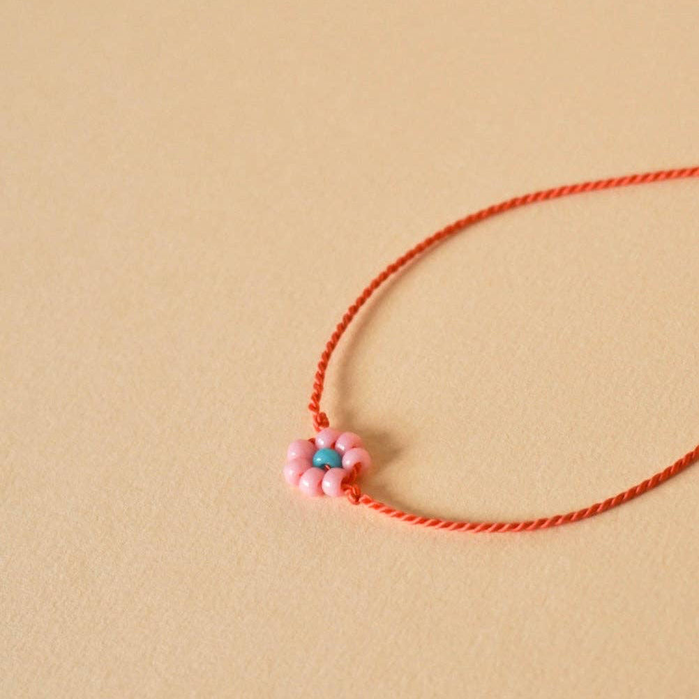 Bracelet petite fleur | rose & corail