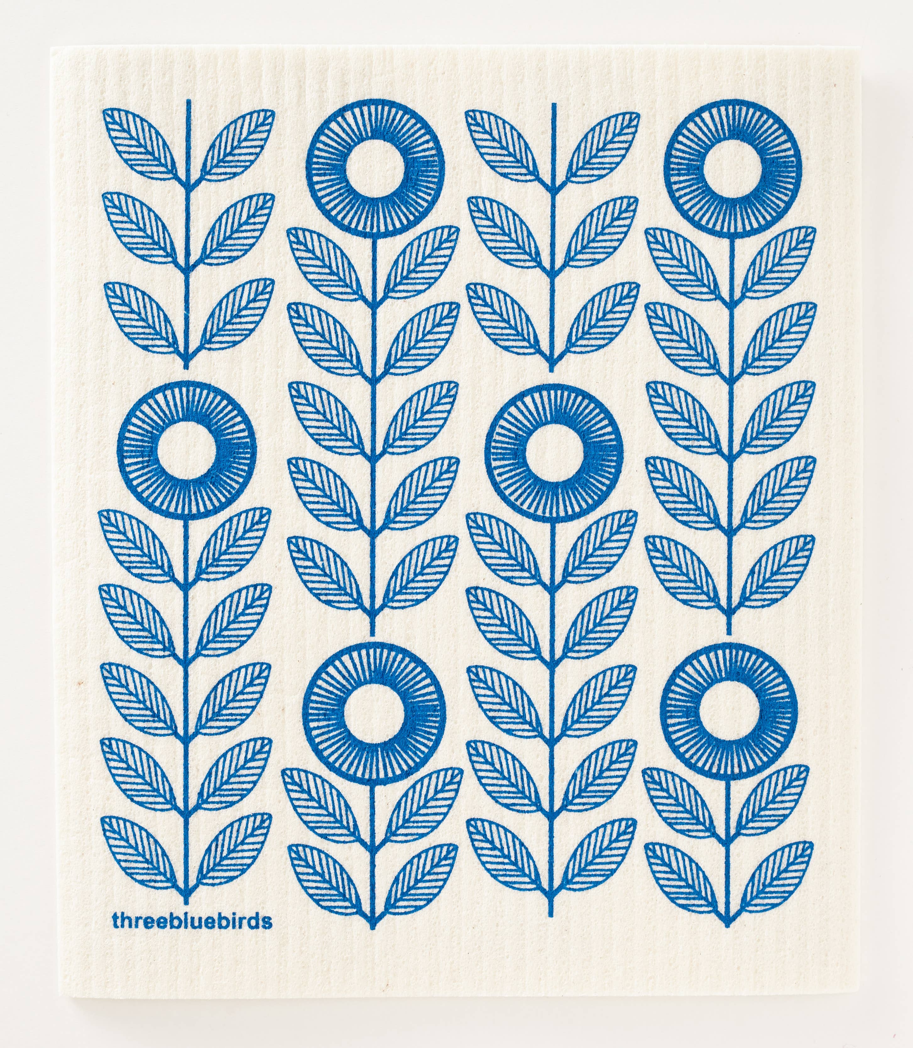 Chiffonnette | fleurs bleues