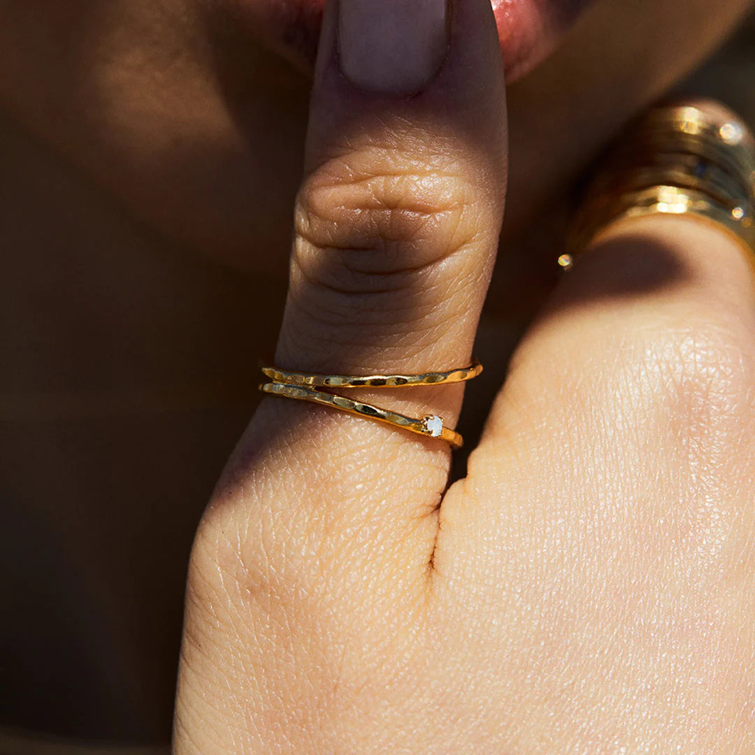 Bague Alizées or strass | trois tailles
