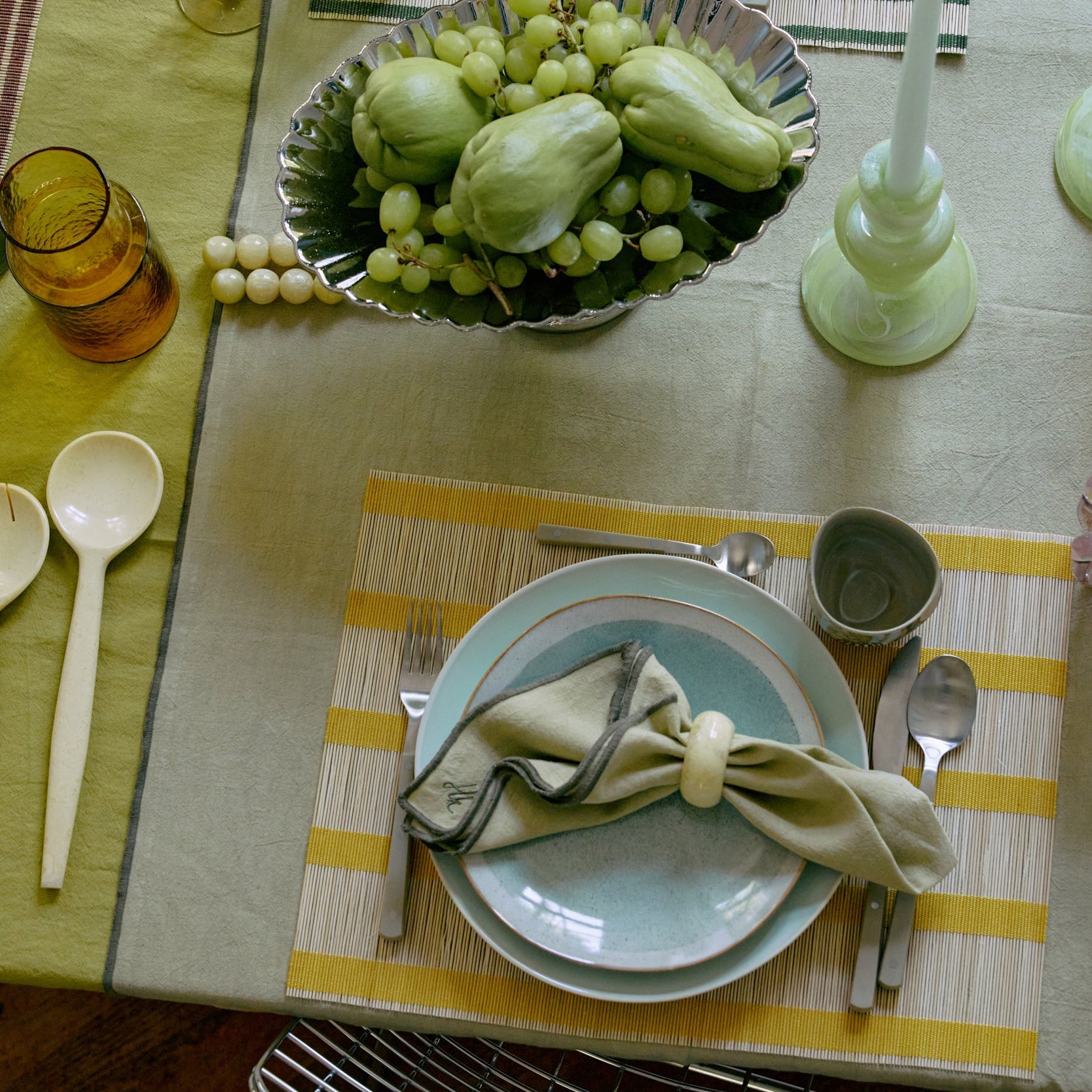 Set de table bambou | citron