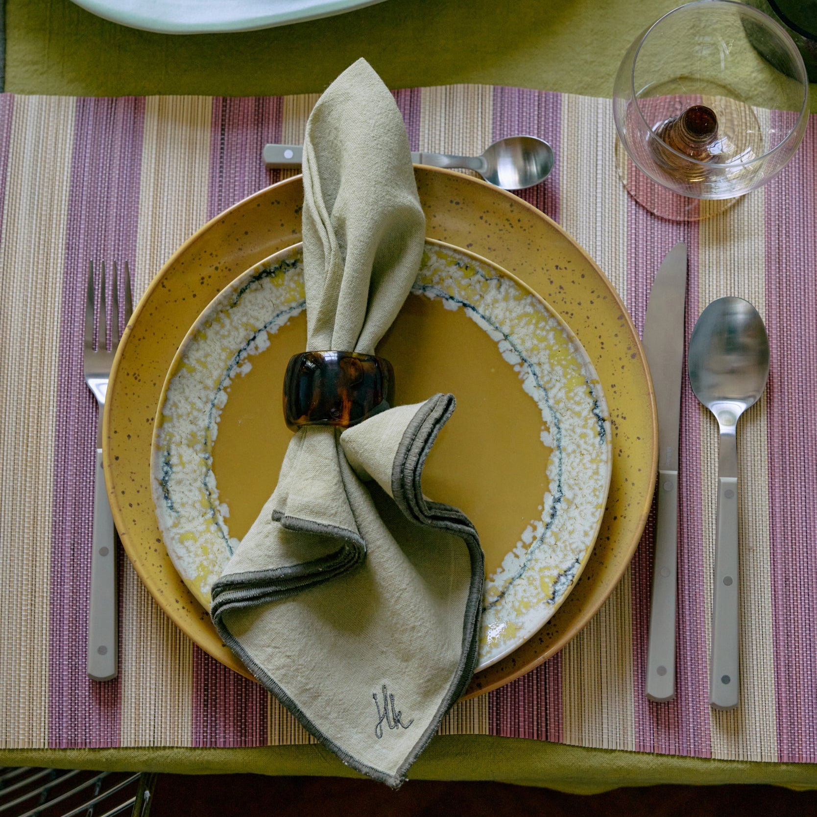 Set de table bambou | rosé