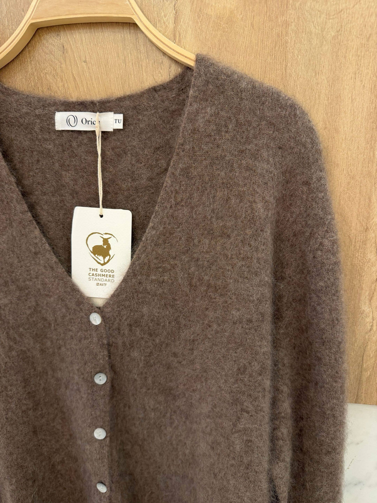 Cardigan aus Kaschmir | camel grey