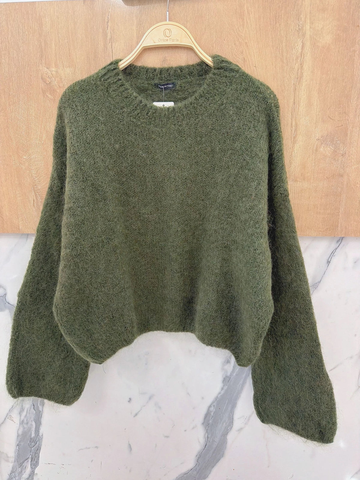 Pullover aus Mohair | khaki