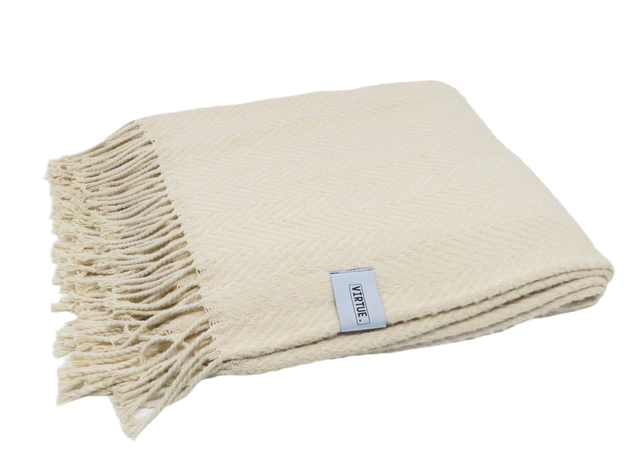 Cotton blanket 130x170cm | sand beige