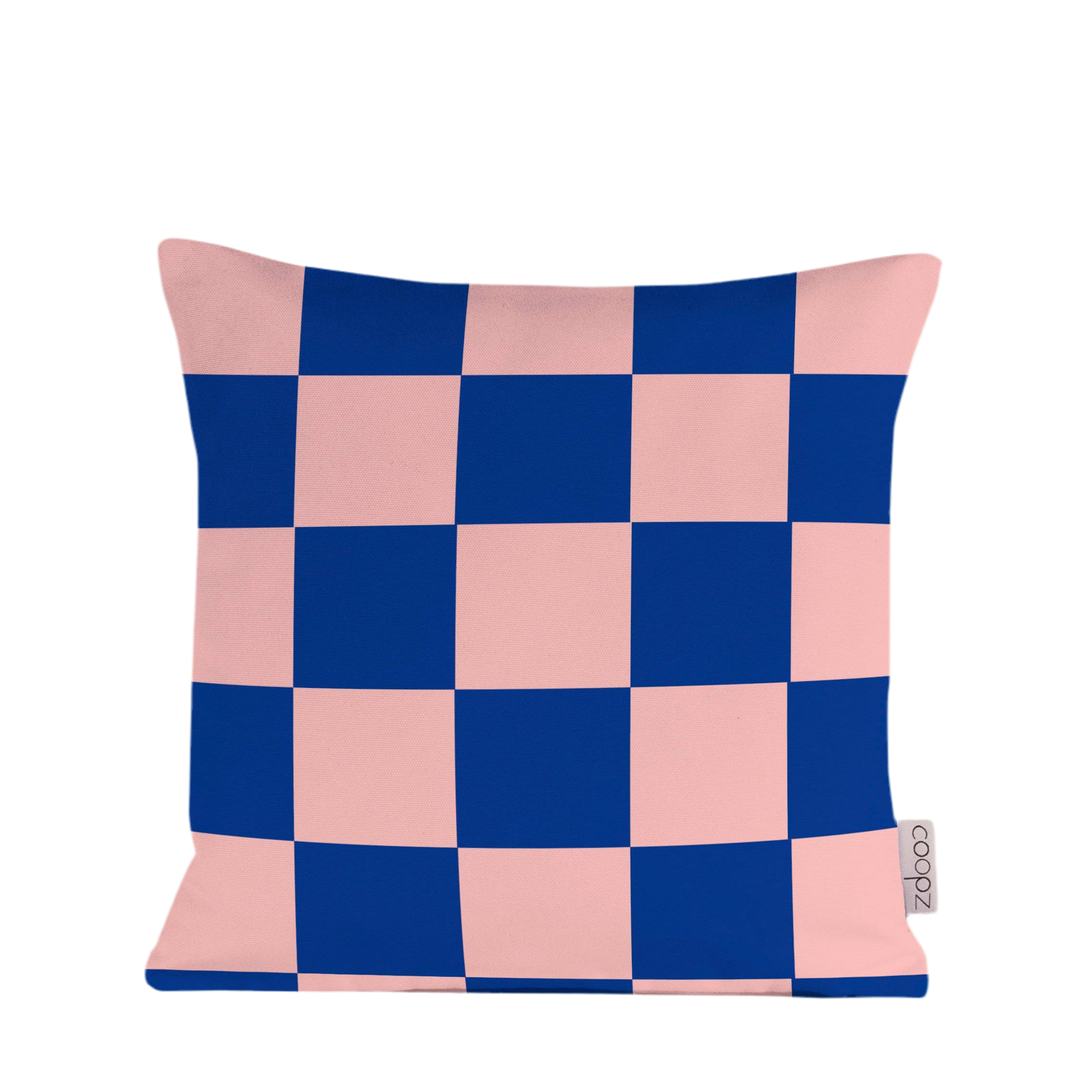 Kissen 50x50 Karo | rosa/blau