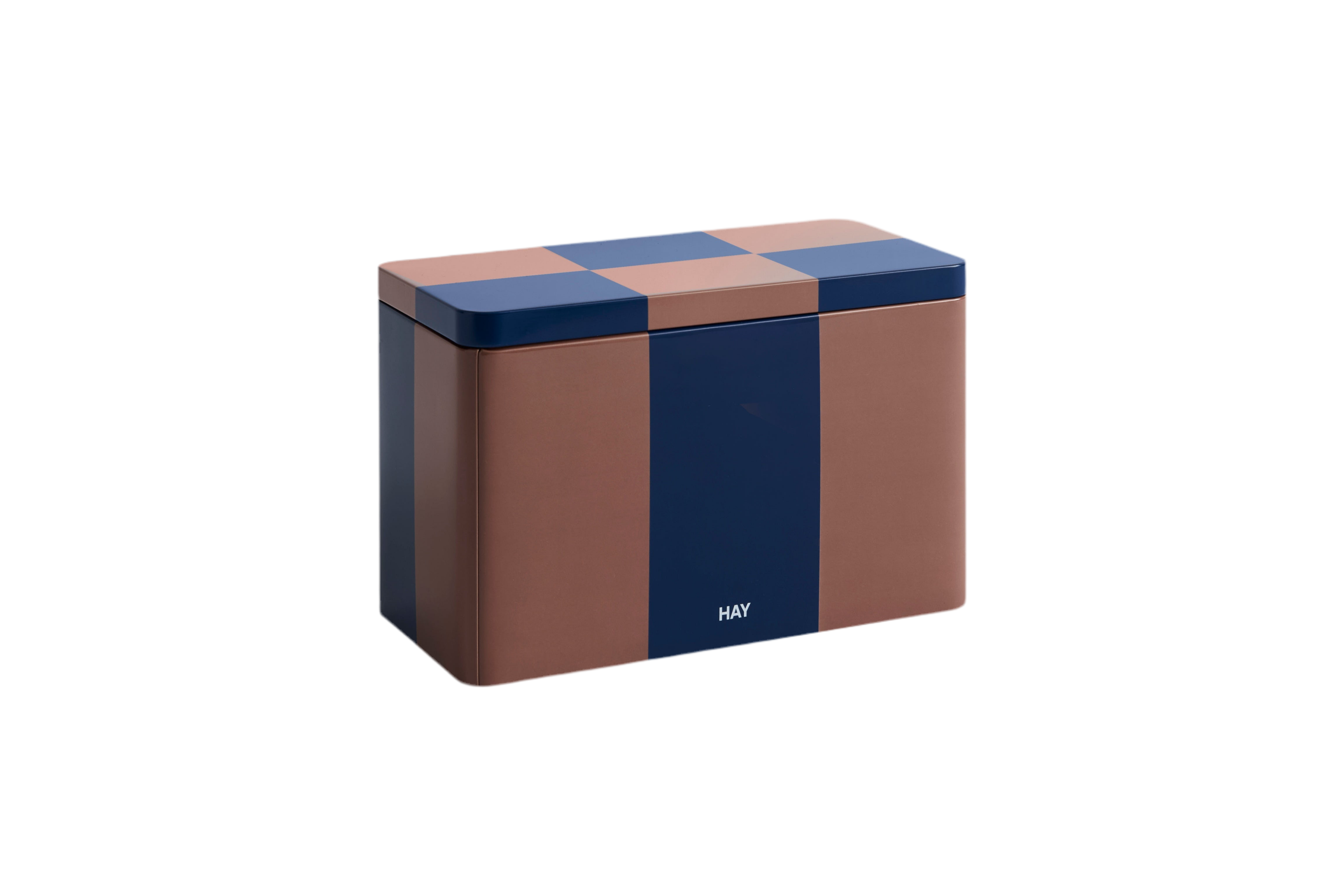 Storage Container medium | brown & midnight blue