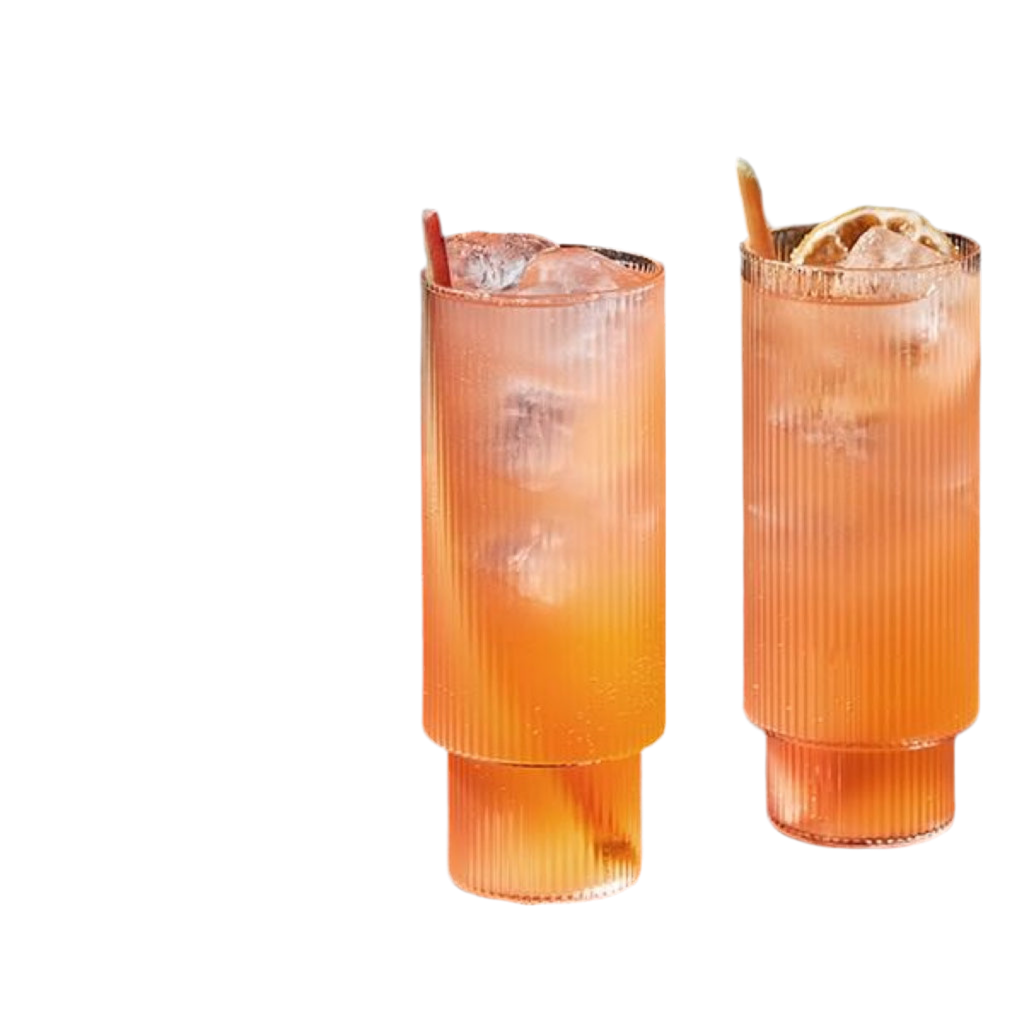 Ripple Long Drink Glasses (Set of 4) | Clear