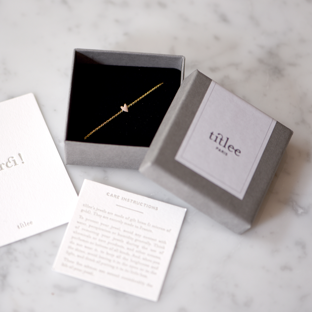 Collier CŒUR | or, rouge