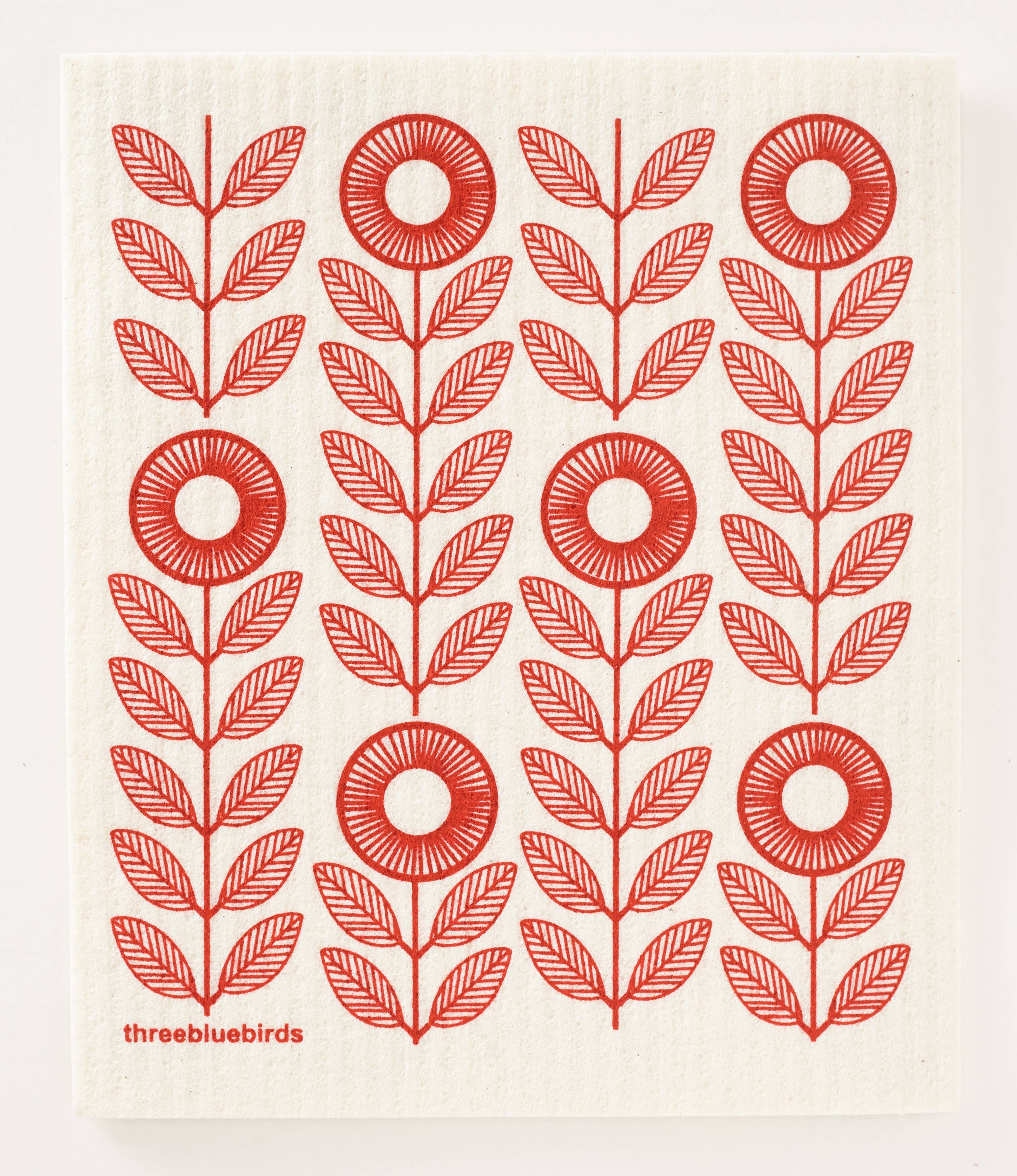 Éponge | fleurs rouges