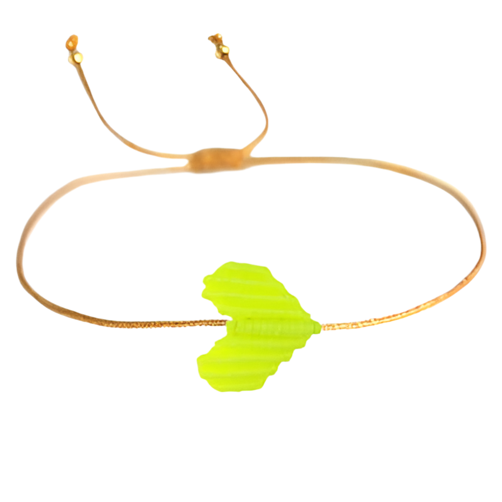 Bracelet Heart | Neon Yellow