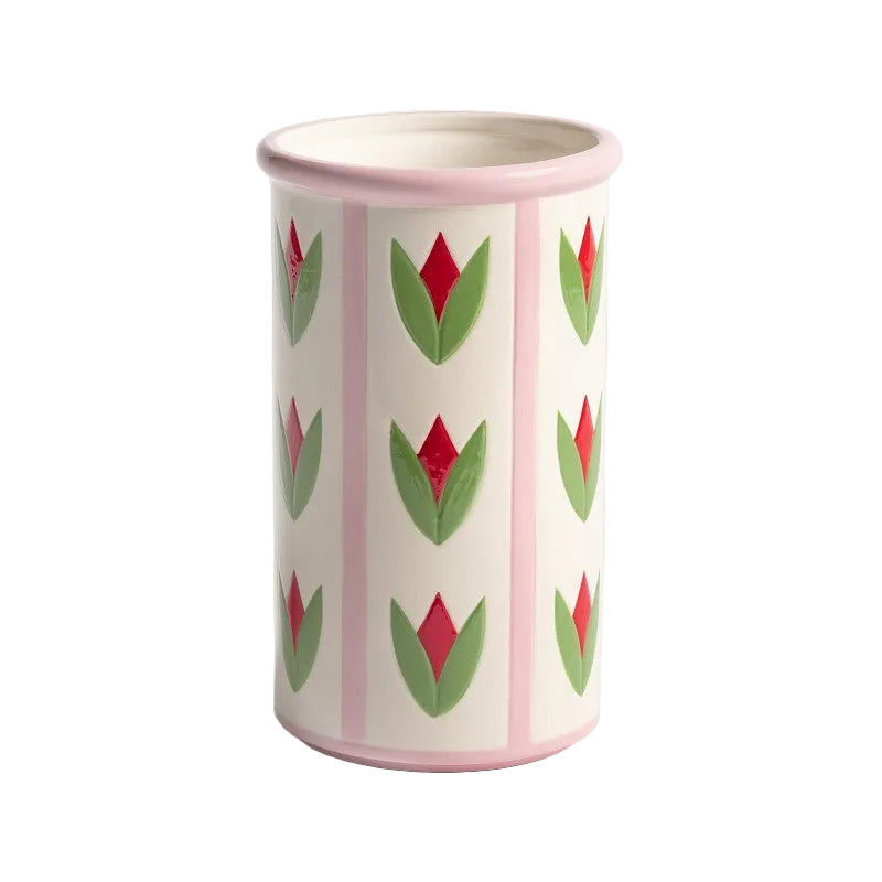 Vase Patch Tulips | rose