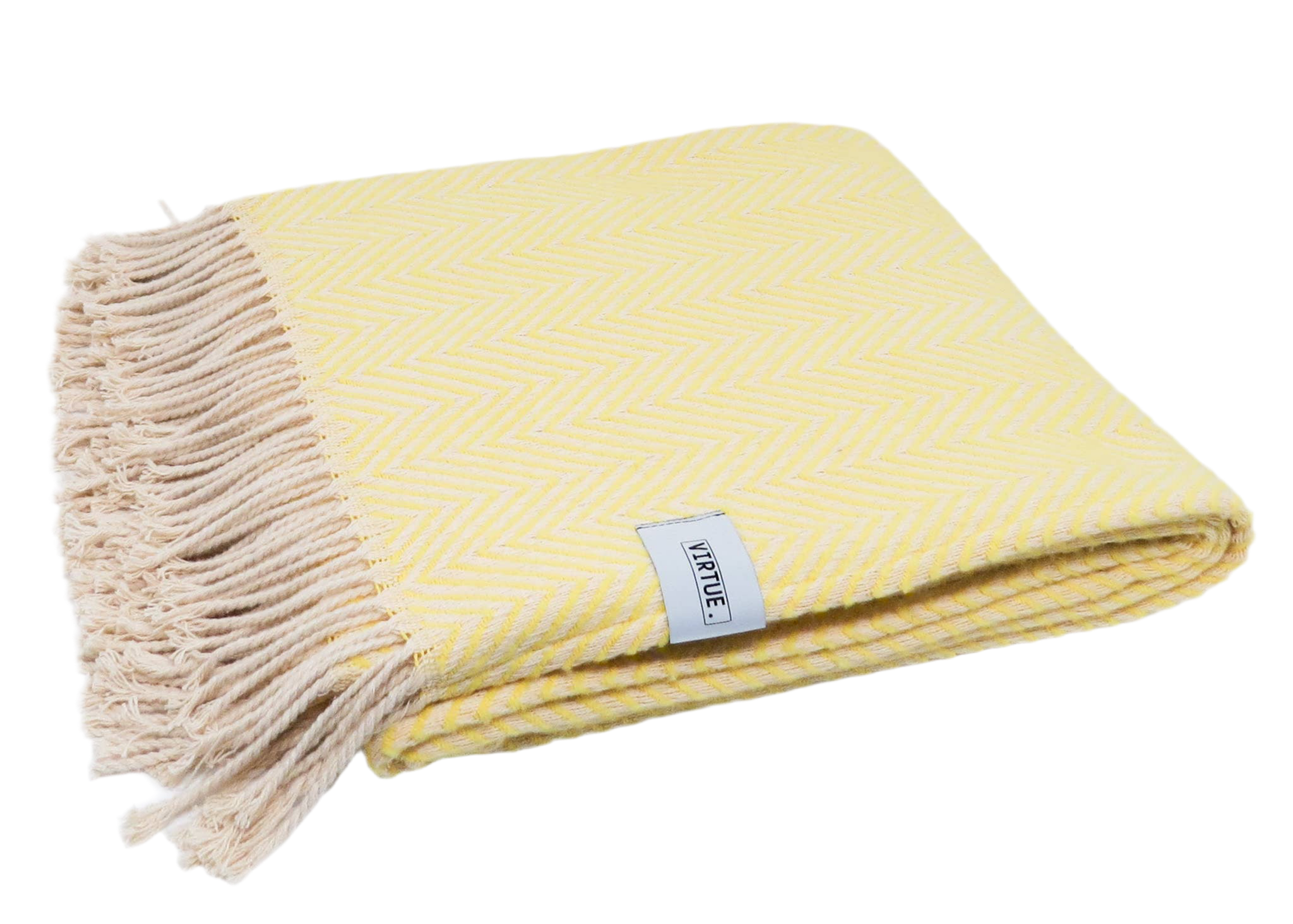 Couverture en coton 130x170cm | jaune beurre